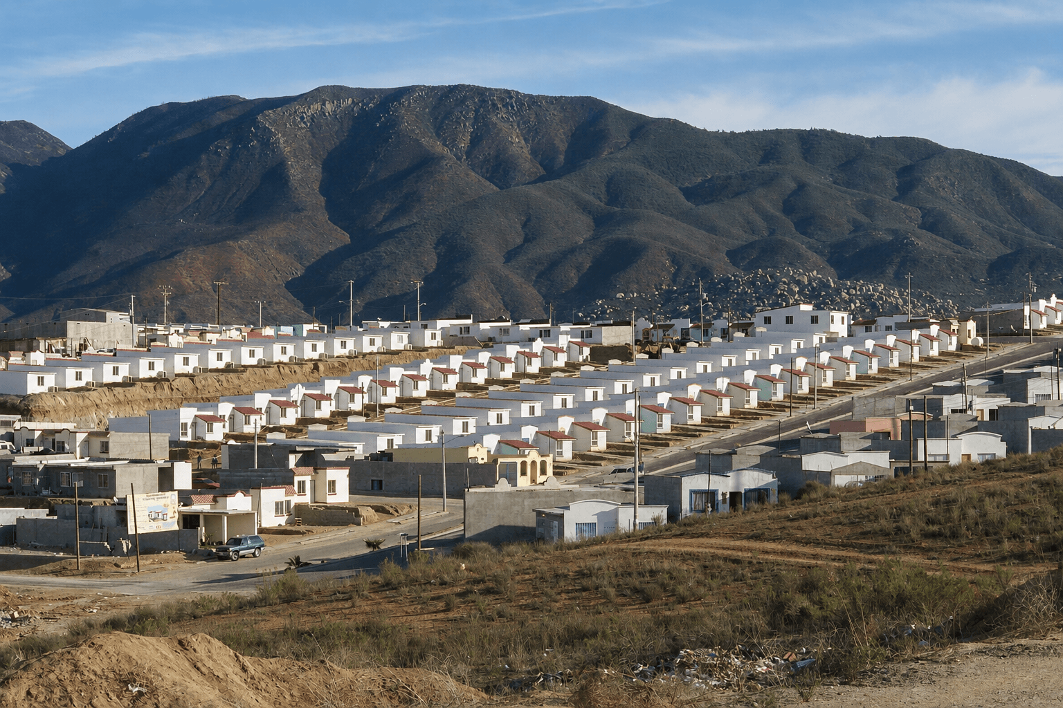 Interior de una vivienda construida por Kaomaxi